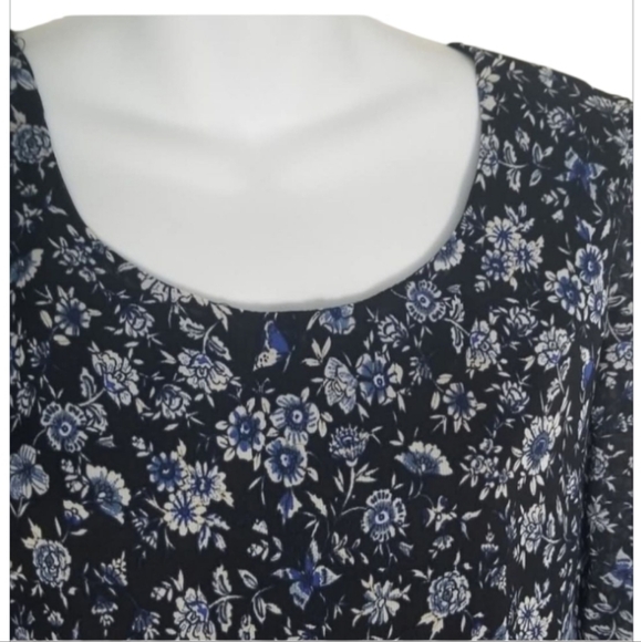 NWT Speechless Bohemian Navy and Blue Floral Mini Dress ~S - Picture 3 of 7